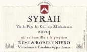 Domaine Remi & Robert Niero Les Agathes Syrah, Vin de Pays des Collines Rhodaniennes, France