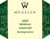 韋格勒酒莊日冕園精選雷司令甜白葡萄酒(Weinguter Wegeler Wehlener Sonnenuhr Riesling Auslese, Mosel, Germany)