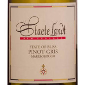 州地酒莊極樂(lè)境界灰皮諾白葡萄酒(Staete Landt State of Bliss Pinot Gris, Marlborough, New Zealand)