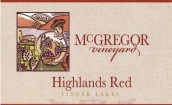 麥格雷戈高地干紅葡萄酒(McGregor Vineyard Highlands Red, Finger Lakes, USA)