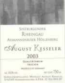 August Kesseler Assmannshauser Hollenberg Spatburgunder Qba, Rheingau, Germany