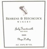 Behrens & Hitchcock Number 14 Cabernet Sauvignon, Napa Valley, USA