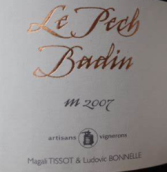 佩奇酒莊巴丹紅葡萄酒(Domaine du Pech Le Pech Badin Rouge, Buzet, France)