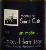 圣克萊爾酒莊清晨白葡萄酒(Domaine Saint Clair Un Matin, Crozes Hermitage, France)