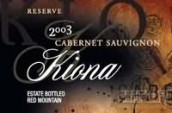 Kiona Vineyards Estate Bottled Reserve Cabernet Sauvignon, Red Mountain, USA