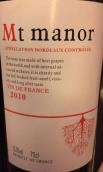 庄园山酒庄红葡萄酒(Mt Manor, Bordeaux, France)