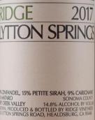 山脊酒庄利顿之春红葡萄酒(Ridge Lytton Springs, Dry Creek Valley, USA)