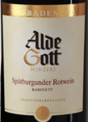 阿爾德·戈特黑皮諾小房紅葡萄酒(Alde Gott Spatburgunder Kabinett, Baden, Germany)