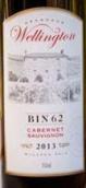 威靈頓Bin 62赤霞珠干紅葡萄酒(Grandeur Wellington Bin 62 Cabernet Sauvignon, McLaren Vale, Australia)