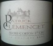 克萊門切特酒莊谷鐵（阿羅克斯-科爾登一級園）干紅葡萄酒(Domaine Patrick Clemencet La Coutiere Aloxe Corton 1er Cru, Cote de Beaune, France)