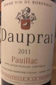 多普拉特酒莊紅葡萄酒(Chateau Dauprat, Pauillac, France)