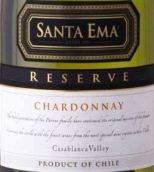 圣艾瑪酒莊珍藏霞多麗白葡萄酒(Santa Ema Reserve Chardonnay, Casablanca Valley, Chile)