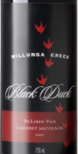 威倫加溪黑鴨赤霞珠紅葡萄酒(Willunga Creek Black Duck Cabernet Sauvignon, McLaren Vale, Australia)