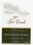 狐貍灣長相思干白葡萄酒(Fox Creek Sauvignon Blanc, McLaren Vale, Australia)