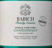 百祺酒莊單一園有機(jī)霞多麗白葡萄酒(Babich Family Estates Single Vineyard Organic Chardonnay, Marlborough, New Zealand)