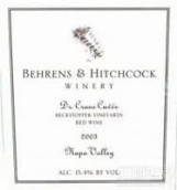 Behrens & Hitchcock Beckstoffer Vineyard Dr. Crane Cuvee, Napa Valley, USA