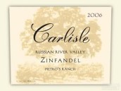 卡爾麗絲彼得羅牧場仙粉黛干紅葡萄酒(Carlisle Pietro's Ranch Zinfandel, Russian River Valley, USA)