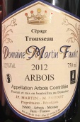 馬丁福多酒莊特盧梭紅葡萄酒(Domaine Martin Faudot Arbois Trousseau, Jura, France)