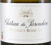 金巴倫波爾多半干型白葡萄酒(Chateau de Parenchere Bordeaux Blanc Sec, Bordeaux, France)