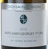 里翁特雷斯布蘭奇白葡萄酒(Domaine Michele et Patrice Rion Les Terres Blanches, Nuits-Saint -Georges, France)