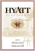 海厄特酒莊雷司令白葡萄酒(Hyatt Vineyards Riesling,  Rattlesnake Hills, USA)