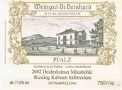 Von Winning-Dr. Deinhard Deidesheimer Maushohle Riesling Kabinett Halbtrocken, Pfalz, Germany