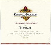 肯德-杰克遜釀酒師珍藏梅里蒂奇干紅葡萄酒(Kendall Jackson Vintner's Reserve Meritage Red, California, USA)