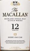 麥卡倫12年單一麥芽蘇格蘭威士忌(The Macallan 12 Years Old Sherry Oak Cask Single Malt Scotch Whisky, Highlands, UK)