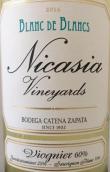 卡帝娜尼卡西亞園白中白葡萄酒(Bodega Catena Zapata Nicasia Vineyards Blanc de Blancs, Mendoza, Argentina)