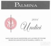 帕爾米納昻迪斯干紅葡萄酒(Palmina Undici, Santa Ynez Valley, USA)