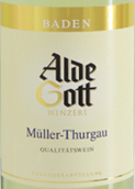 阿爾德·戈特米勒-圖高白葡萄酒(Alde Gott Muller-Thurgau Qba, Baden, Germany)