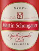 巴登酒莊黑皮諾馬丁舒格半甜桃紅葡萄酒(Badischer Winzerkeller Spatburgunder Rose Martin Schongauer Feinherb, Baden, Germany)