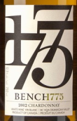 1775臺霞多麗干白葡萄酒(Bench 1775 Winery Chardonnay, British Columbia, Canada)