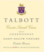 多波薩拉凱斯特釀霞多麗干白葡萄酒葡萄酒(Talbott Vineyards Cuvee Sarah Case Chardonnay, Monterey, USA)