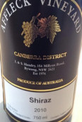 阿弗萊克酒莊堪培拉西拉干紅葡萄酒(Affleck Vineyard Canberra District Shiraz, New South Wales, Australia)