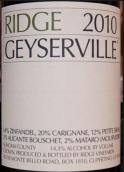 山脊酒莊蓋瑟維爾紅葡萄酒(Ridge Geyserville, Sonoma County, USA)
