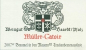 卡托爾布魯莫恩雷司令逐?？萏丫x甜白葡萄酒(Muller-Catoir Breumel in den Mauern Riesling Trockenbeerenauslese, Pfalz, Germany)