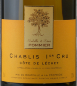 波米耶里奇（夏布利一級園）干白葡萄酒(Isabelle & Denis Pommier Cote de Lechet, Chablis 1er Cru, France)