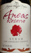 阿瓜杜塞爾艾涅俄斯珍藏西拉紅葡萄酒(Agua Dulce Winery Aneas Reserve Syrah, California, USA)