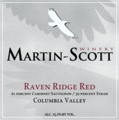 馬丁斯科特嶺之鴉系列赤霞珠-西拉混釀干紅葡萄酒(Martin Scott Raven Ridge Red Cabernet Sauvignon Syrah, Columbia Valley, USA)