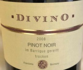 迪維諾酒莊黑皮諾紅葡萄酒(Divino Pinot Noir Trocken, Franken, Germany)