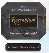 羅森布拉姆皮特教堂園珍藏仙粉黛干紅葡萄酒(Rosenblum Cellars St Peter's Church Vineyard Reserve Zinfandel, Sonoma Coast, USA)