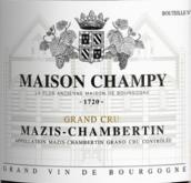 香皮酒莊瑪茲-香貝丹特級園紅葡萄酒(Maison Champy Mazis-Chambertin Grand Cru, Cote de Nuits, France)