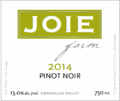 喜悅酒莊黑皮諾干紅葡萄酒(Joie Farm Pinot Noir, Okanagan Valley, Canada)