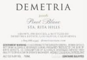 德米提雅白皮諾干白葡萄酒(Demetria Estate Pinot Blanc, Sta Rita Hills, USA)