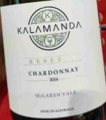 卡拉曼达酒庄珍藏霞多丽白葡萄酒(Kalamanda Reserve Chardonnay, McLaren Vale, Australia)