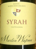 馬丁沃斯曼酒莊城堡山西拉橡木桶干紅葡萄酒(Weingut Martin Wassmer Syrah Castellberg Barrique Qba Trocken Limitiert, Baden, Germany)