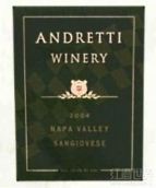 安德烈蒂納帕谷系列桑嬌維塞紅葡萄酒(Andretti Winery Napa ValleyWinery Sangiovese, Napa Valley, USA)