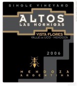 霍米伽單一葡萄園馬爾貝克干紅葡萄酒(Altos Las Hormigas Vista Flores Single Vineyard Malbec, Uco Valley, Argentina)