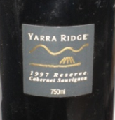 雅拉山脊珍藏赤霞珠干紅葡萄酒(Yarra Ridge Reserve Cabernet Sauvignon, Yarra Valley, Australia)